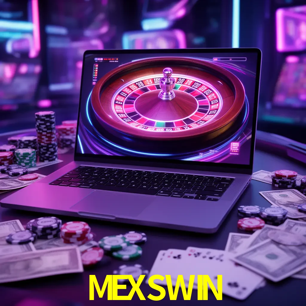 Centro móvil MEXSWIN con casino, cajero, bonos, app y acceso de cuenta para México